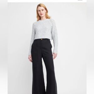 Emersyn Long Sleeve Sweater- grey cropped